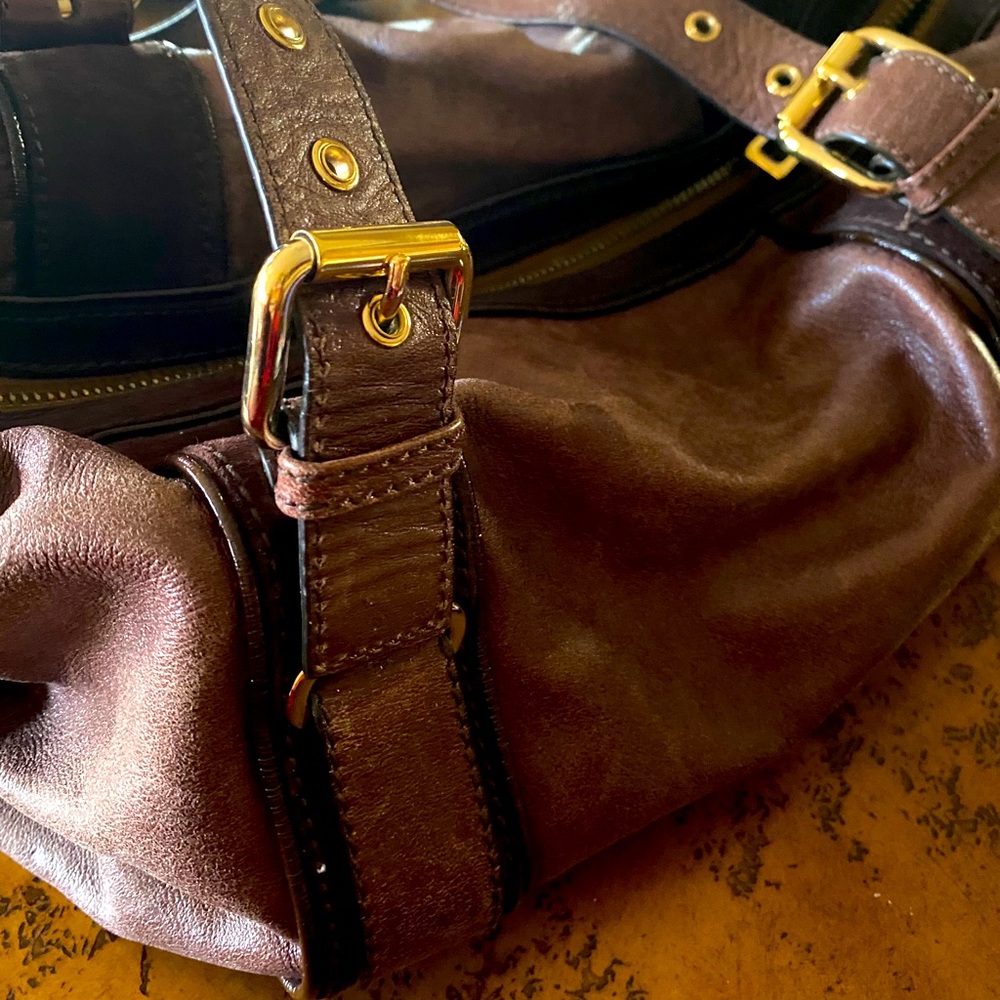 Marc Jacobs brown leather/suede purse 👛 gold hw